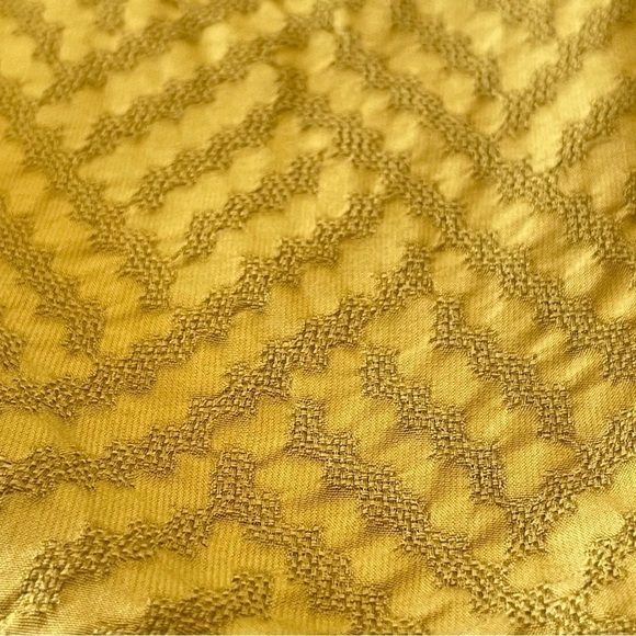 Anthropologie Seen Worn Kept High Waist Pleated Jacquard Trouser Short Yellow 8 - Picture 8 of 11